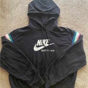 Nike | Cropped black hoodie